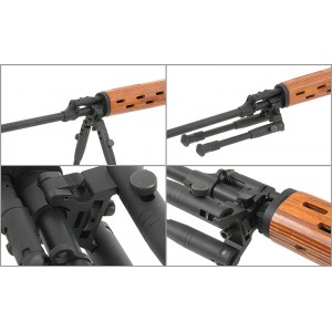 Bipod with barrel mount - black [ACM] для СВД